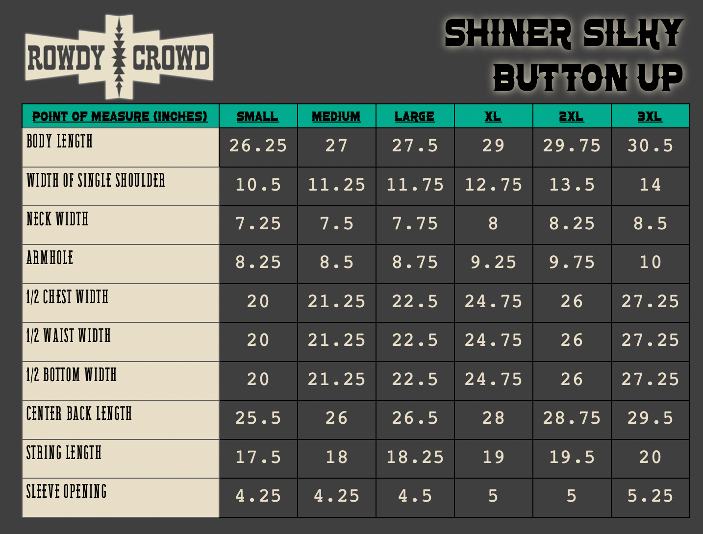 Shiner Silky Button Up